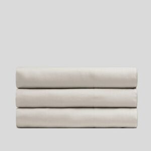 Parachute 100% Cotton Sateen Bone Top Flat Sheet Only! Full/ Queen (411)(READ)